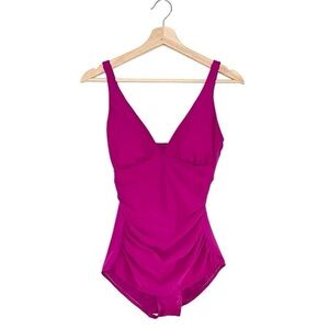 NWT MagicSuit by Miraclesuit Razor Pink Ruched One Piece Swimsuit 10